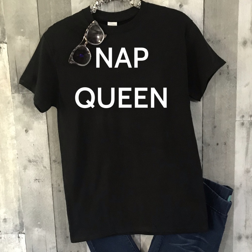 Nap Queen Black Graphic Tee Shirt Small-3Xl